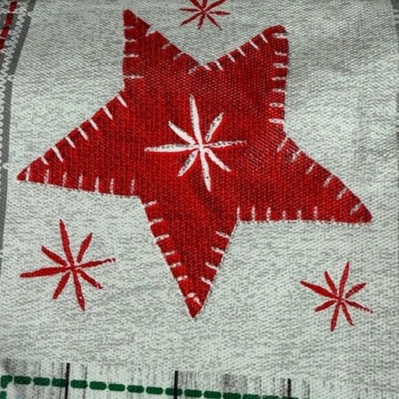 NWOT Vinyl Spillproof Waterproof Christmas Tablecloth with Backing 83" x 60" - Picture 8 of 11